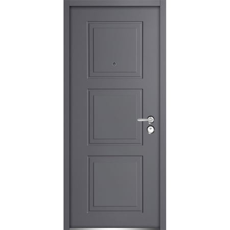 Vdomdoors Front Exterior Prehung Steel Door 36x80 " InswingBallucio 1010 Gray GraphitePanel Inserts Classic BALLUCIO1010ED-GRE-36-LH